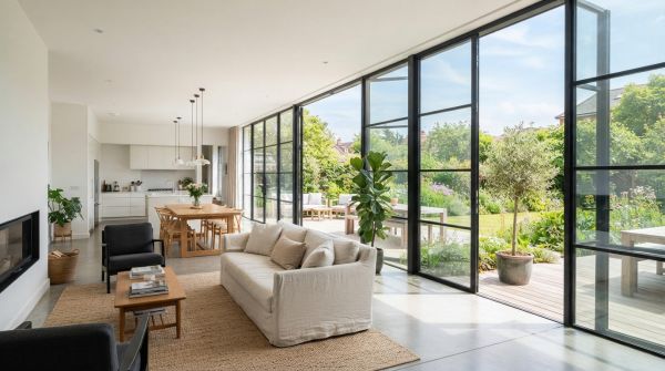 5 idées pour maximiser la lumière avec des portes vitrées