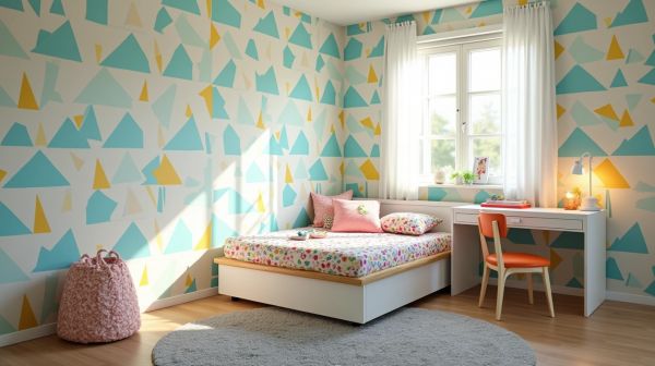 Rafraîchissez la chambre ado avec un papier peint audacieux